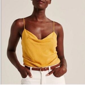 NWT Abercrombie & Fitch Mustard Camisole Bodysuit